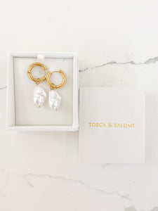 Water pearl hoops - Tosca & Salome
