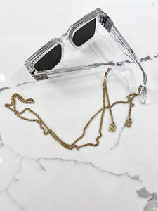 Chain Initial Sunglasses / Mask Strap